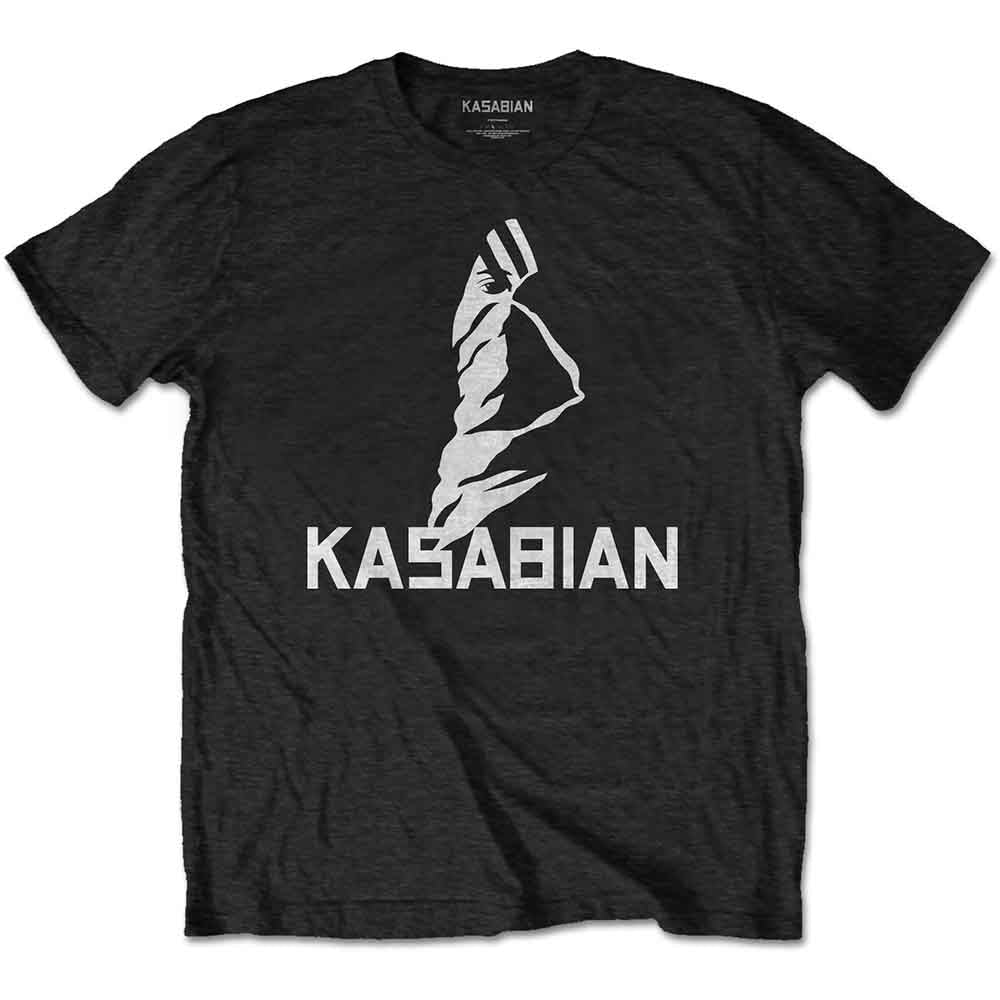 Kasabian Unisex T-Shirt: Ultra Face 2004 Tour (Black) (Back Print)