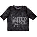 Lamb Of God: Logo Ladies Mesh Crop Top (Black)