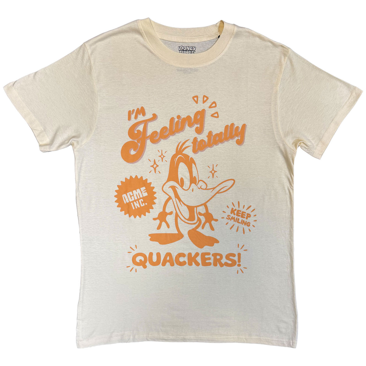 Looney Tunes Unisex T-Shirt: Feeling Totally Quackers (Natural)