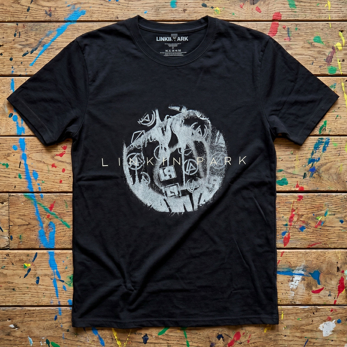Linkin Park Unisex Premium Carbon T-Shirt: Logo Blur (Black)