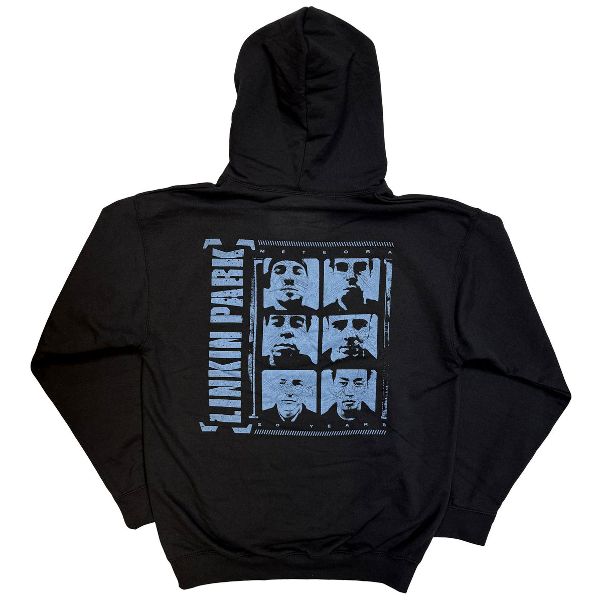 Linkin Park Unisex Pullover Hoodie: Meteora Portraits (Black) (Back Print)