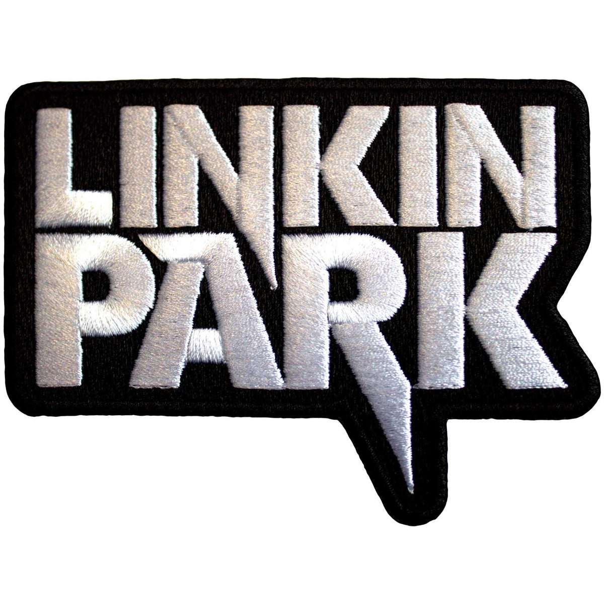 Linkin Park Standard Patch: White Logo (Black)