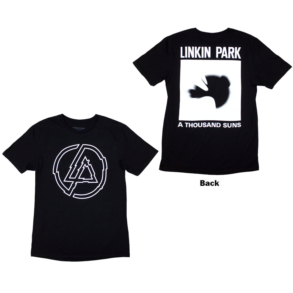 Linkin Park Unisex T-Shirt: A Thousand Suns (Black) (Back Print)