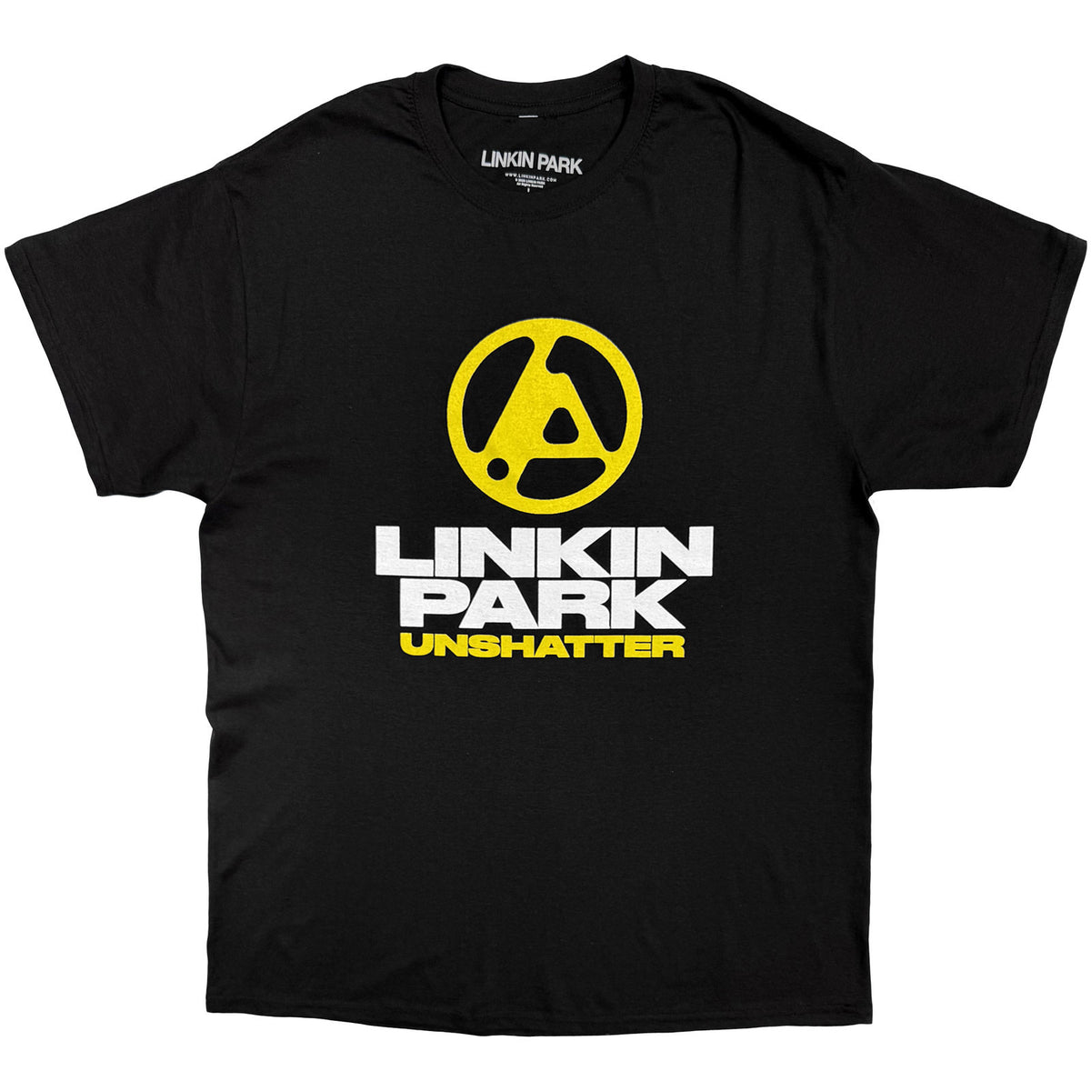 Linkin Park Unisex T-Shirt: Unshatter Tracklist (Black) (Back Print)