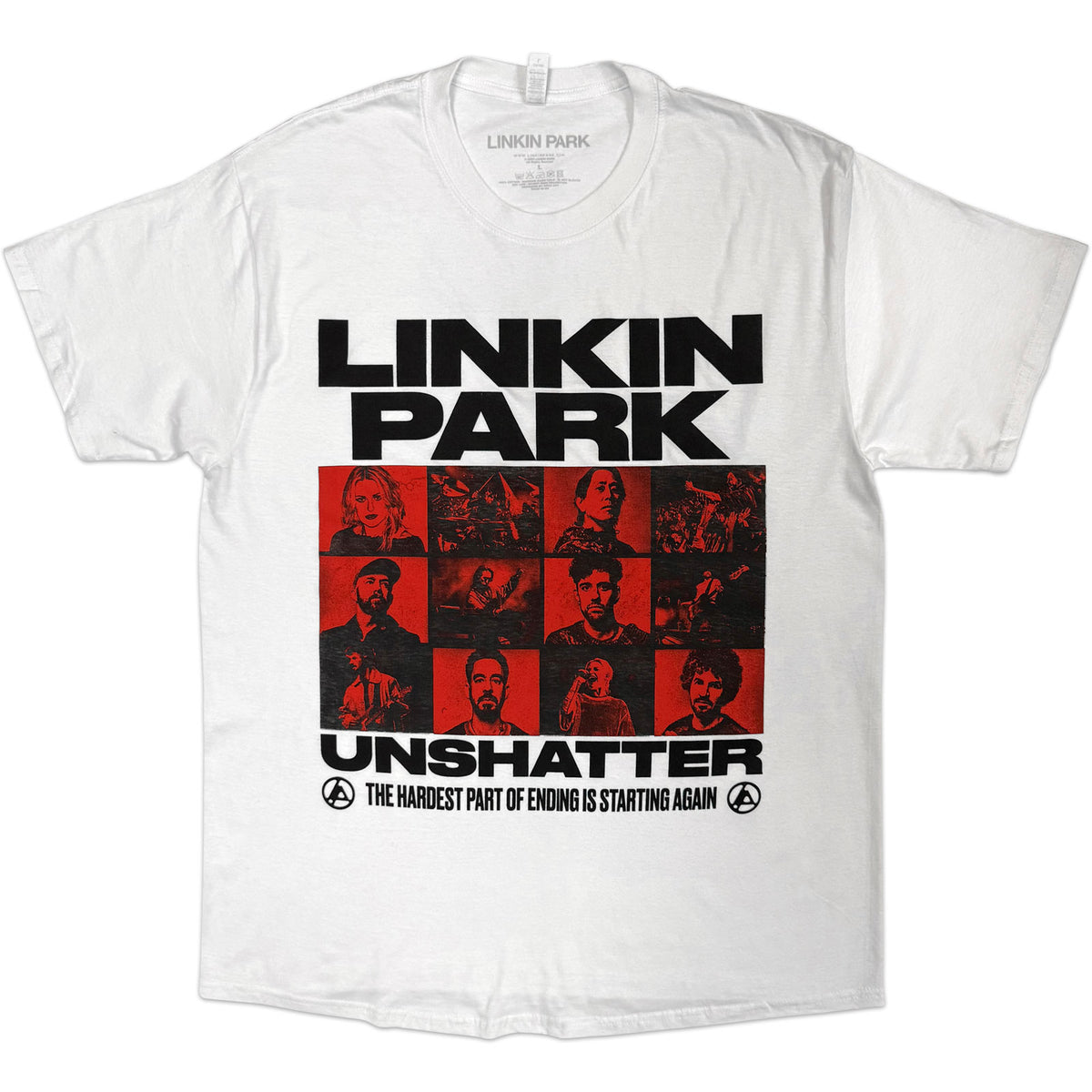 Linkin Park Unisex T-Shirt: Unshatter Box Photos (White)