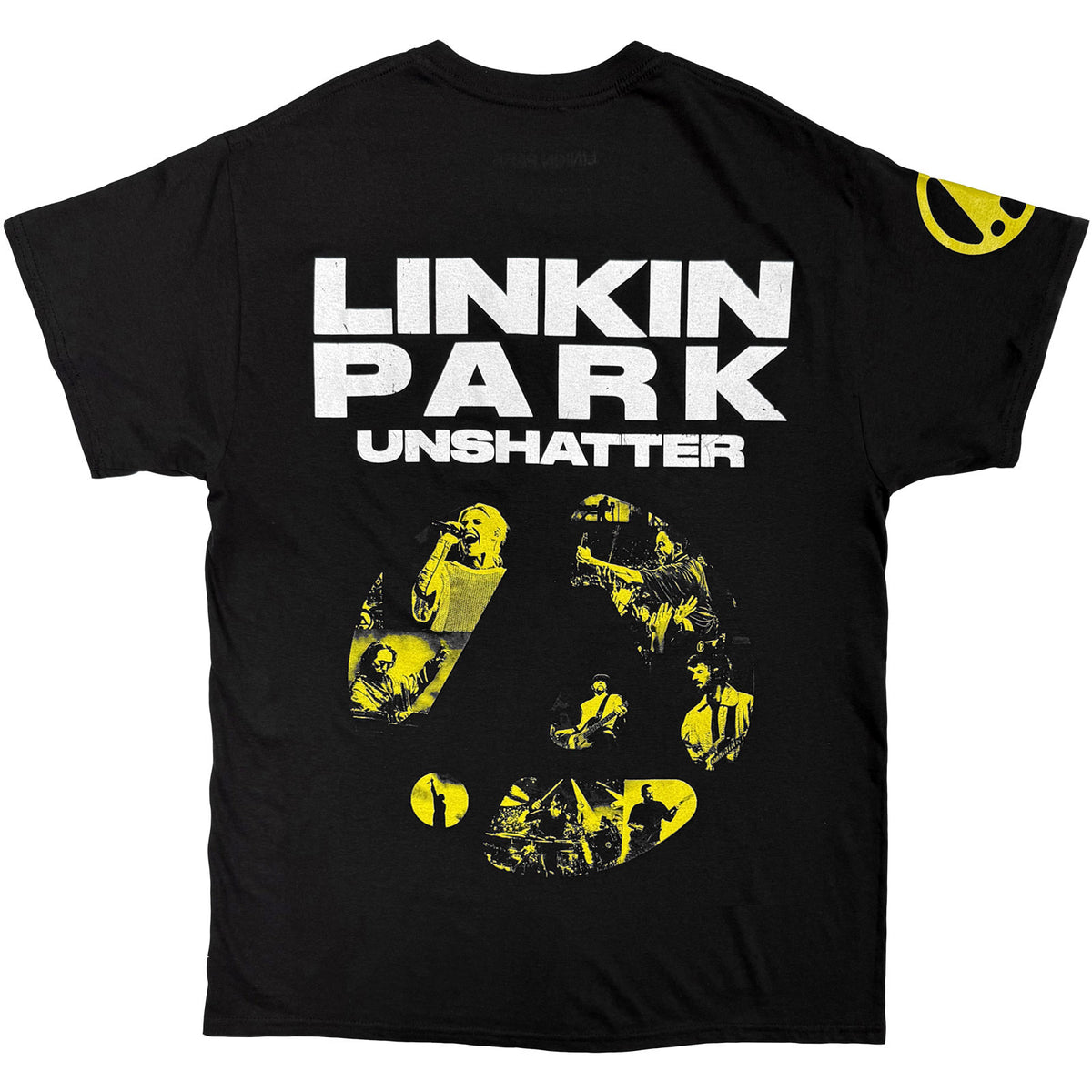 Linkin Park Unisex T-Shirt: Unshatter Pocket (Black) (Back Print)