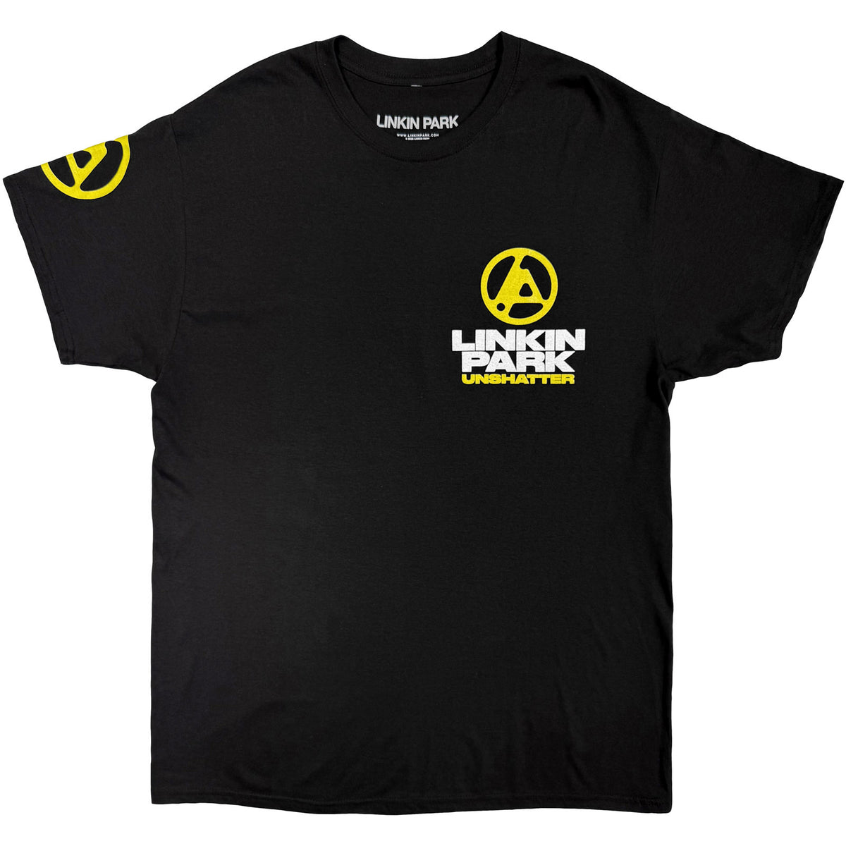 Linkin Park Unisex T-Shirt: Unshatter Pocket (Black) (Back Print)