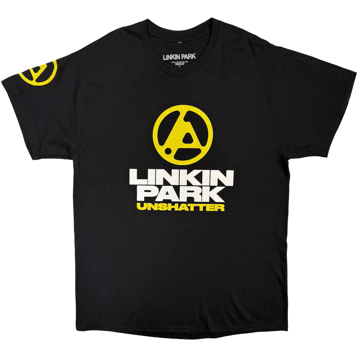 Linkin Park Unisex T-Shirt: Unshatter The Hardest Part (Black) (Back Print)