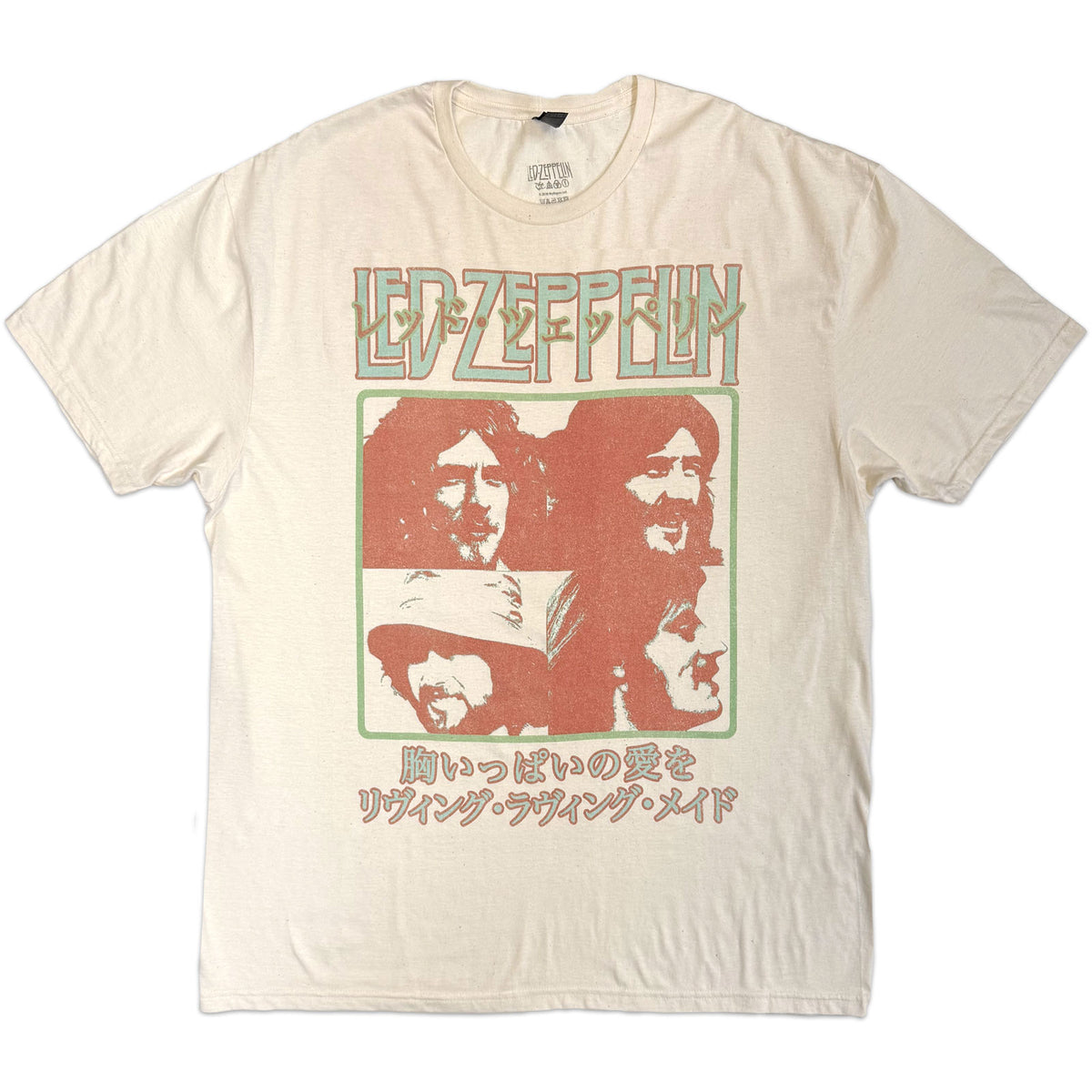 Led Zeppelin Unisex T-Shirt: Japanese Poster (Natural)
