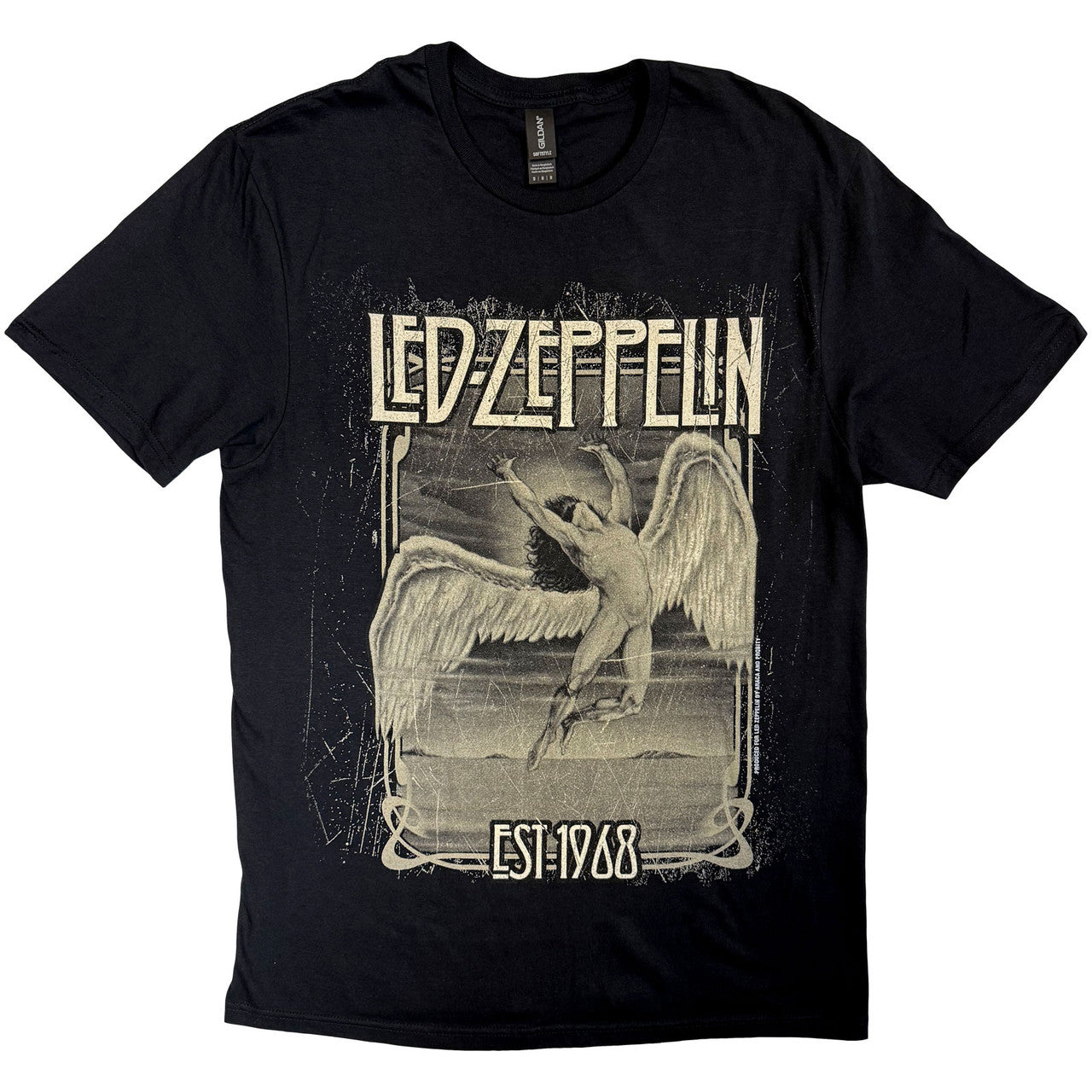 Led Zeppelin: Faded Falling Unisex T-Shirt (Black)
