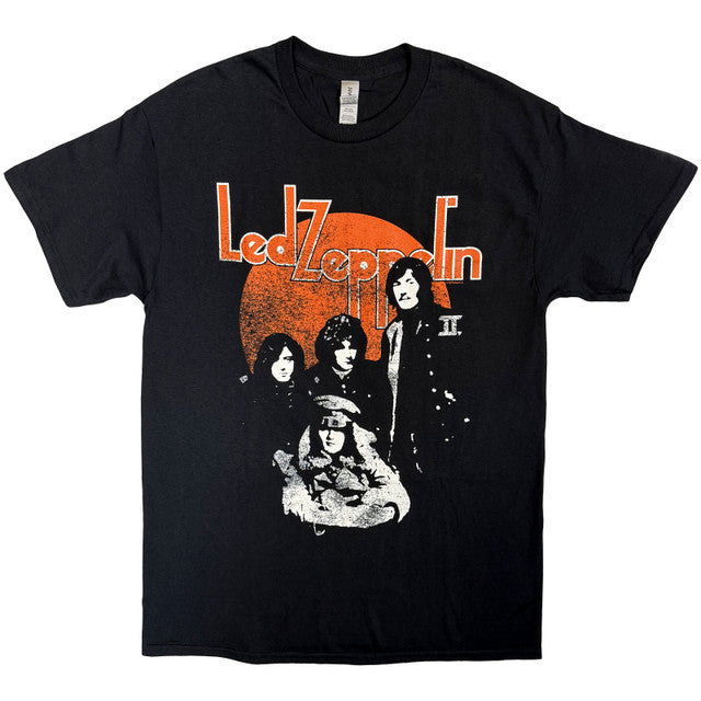 Led Zeppelin: Orange Circle Unisex T-Shirt (Black)