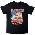 Led Zeppelin: Stars N' Stripes USA '77. Unisex T-Shirt (Black)