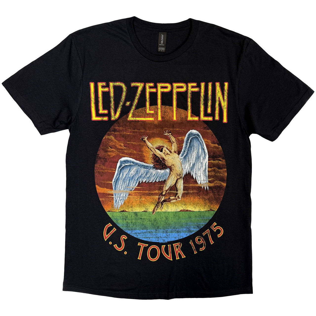 Led Zeppelin: USA Tour '75. Unisex T-Shirt (Black)