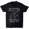 Led Zeppelin: USA '77. Unisex T-Shirt (Black)