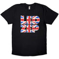 Led Zeppelin: Union Jack Type Unisex T-Shirt (Black)