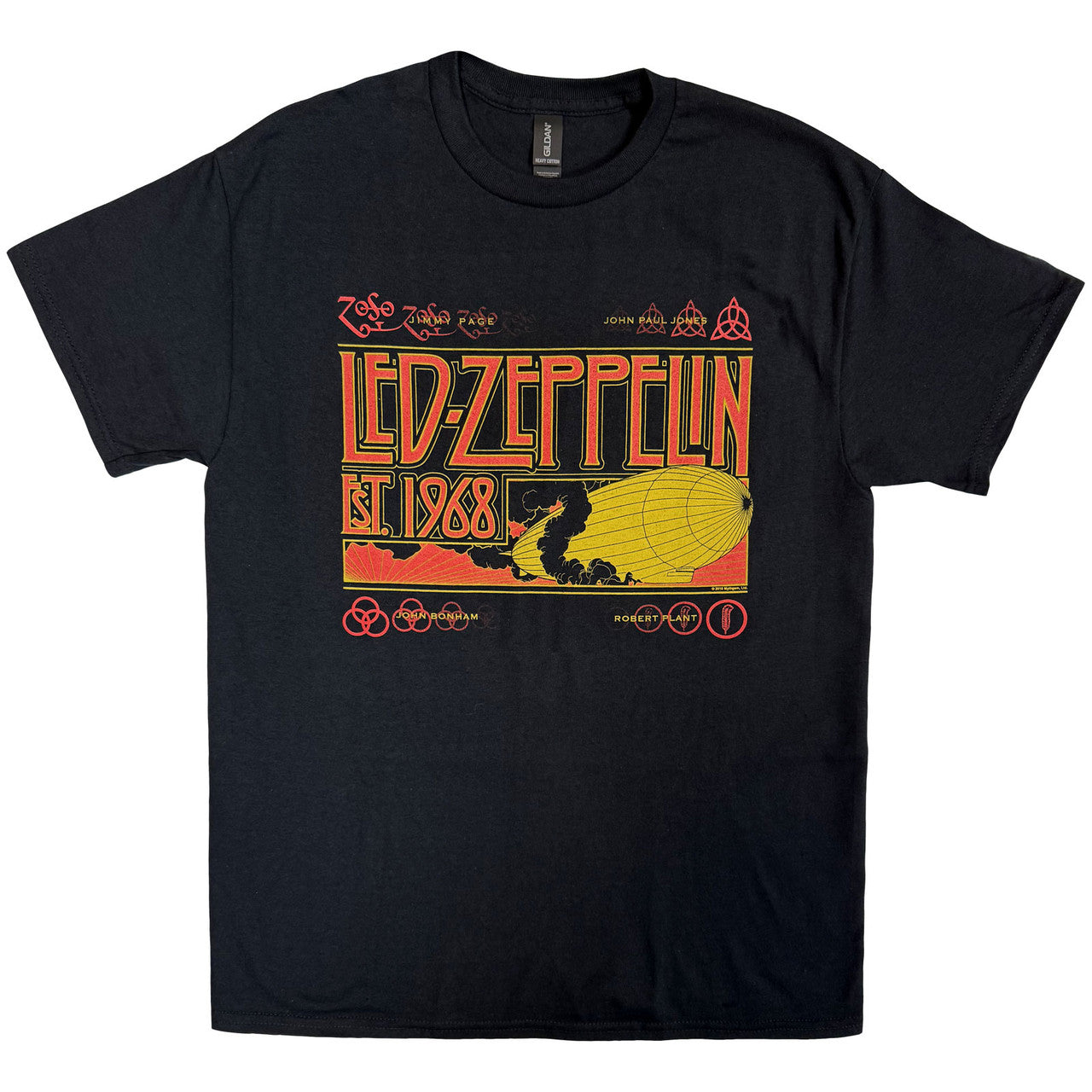 Led Zeppelin: Zeppelin & Smoke Unisex T-Shirt (Black)