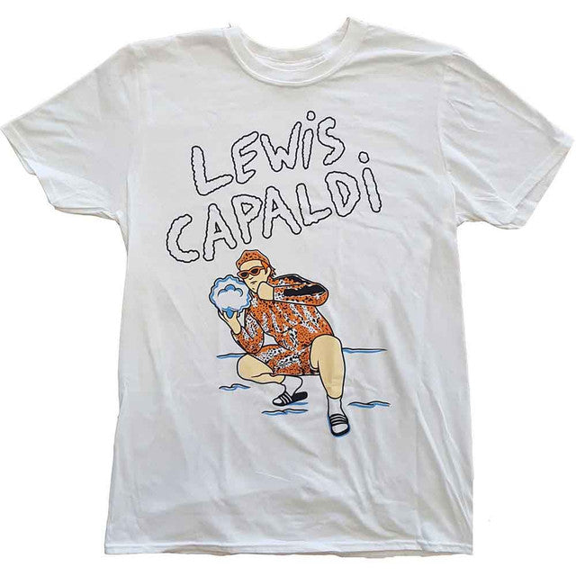 Lewis Capaldi Unisex T-Shirt: Snow Leopard (White)