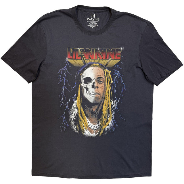 Lil Wayne: Lightning Art Unisex T-Shirt (Charcoal Grey)