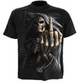 Spiral Unisex T-Shirt: Bone Finger (Black) (Back Print)