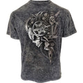 Spiral Unisex Acid Wash T-Shirt: Diesel Punk (Black & Grey)