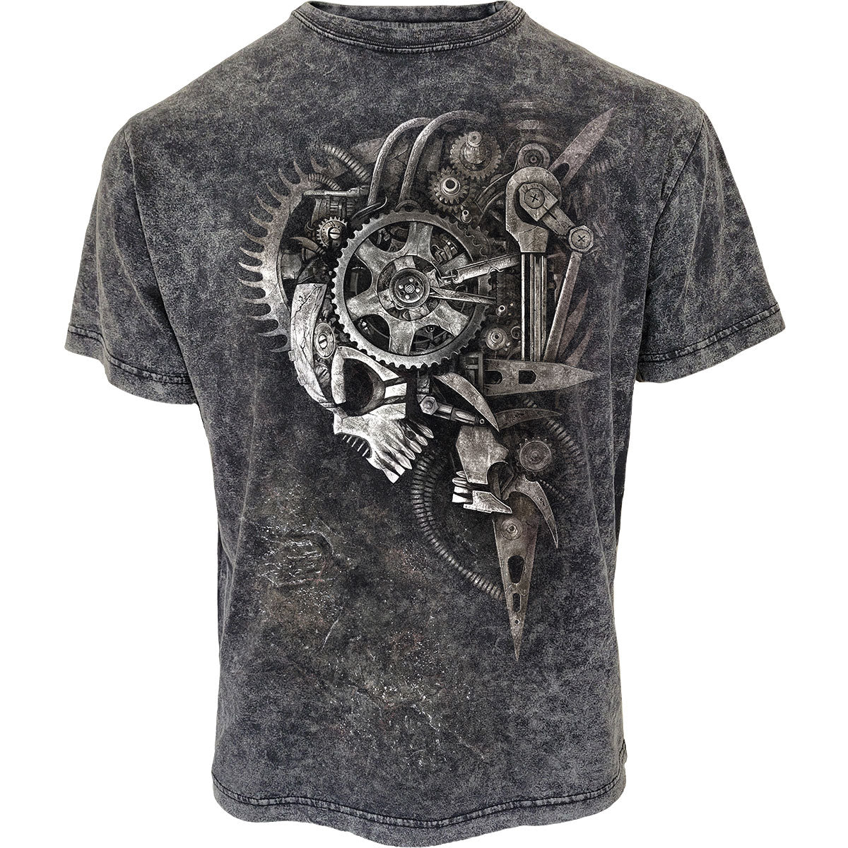 Spiral Unisex Acid Wash T-Shirt: Diesel Punk (Black & Grey)