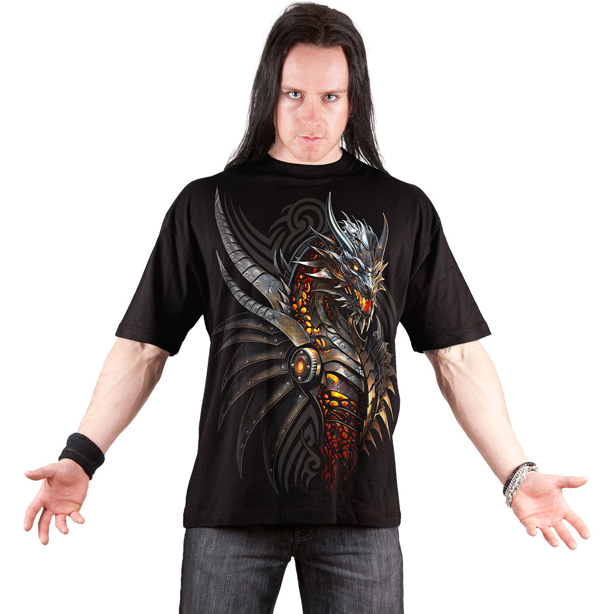 Spiral Unisex T-Shirt: Razor Back (Black) (Back Print)
