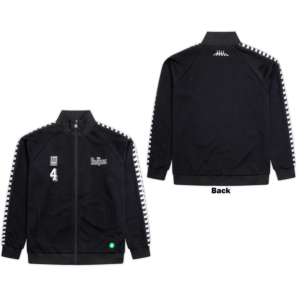The Beatles Unisex Track Jacket: Meyba Logos (Black)(LOS)