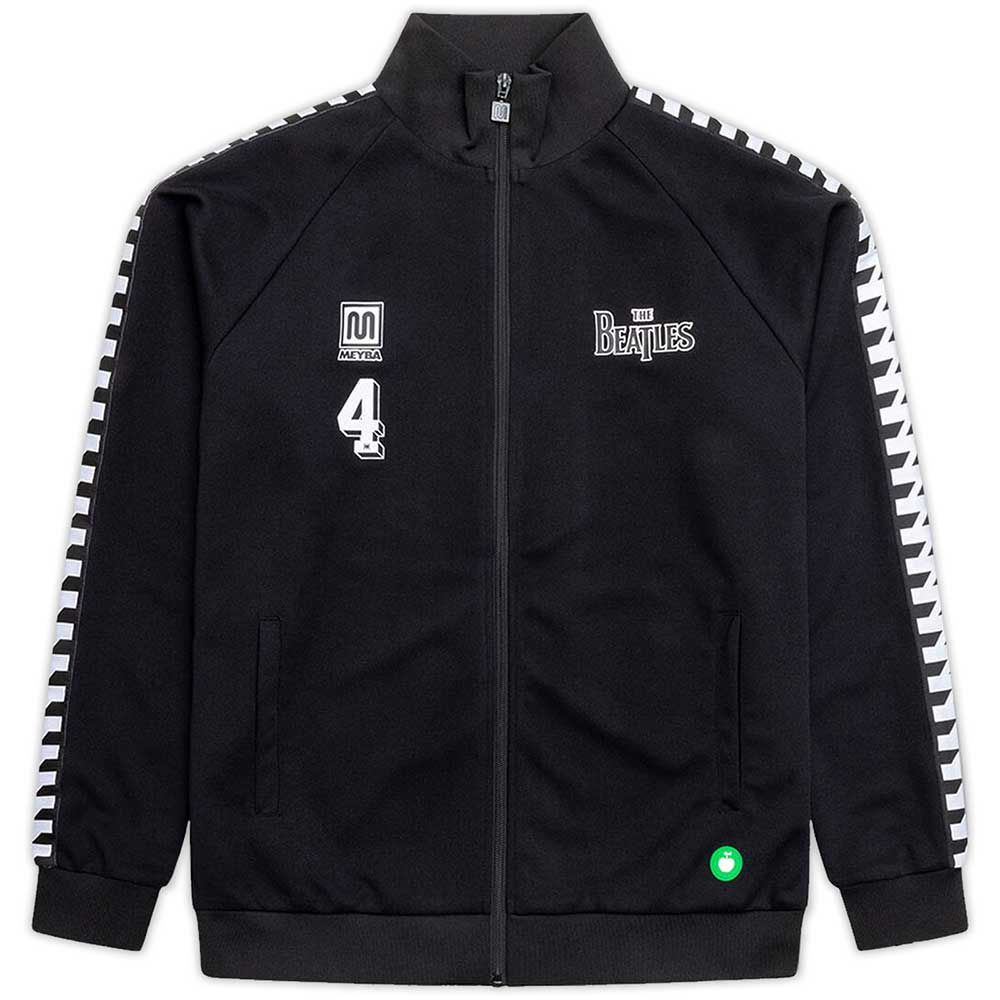 The Beatles Unisex Track Jacket: Meyba Logos (Black)(LOS)