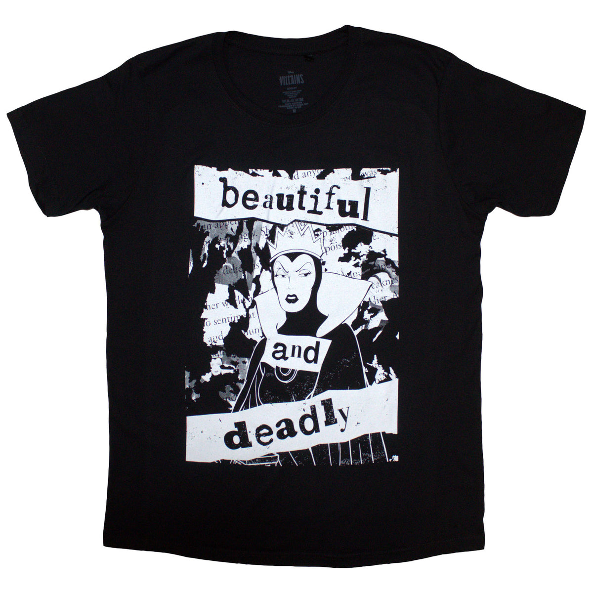 Disney Unisex T-Shirt: Maleficent Beautiful & Deadly (Black)
