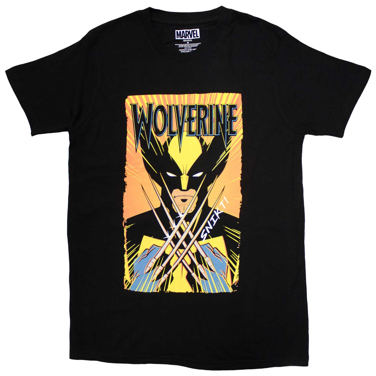 Marvel Comics Unisex T-Shirt: Wolverine Claws (Black)
