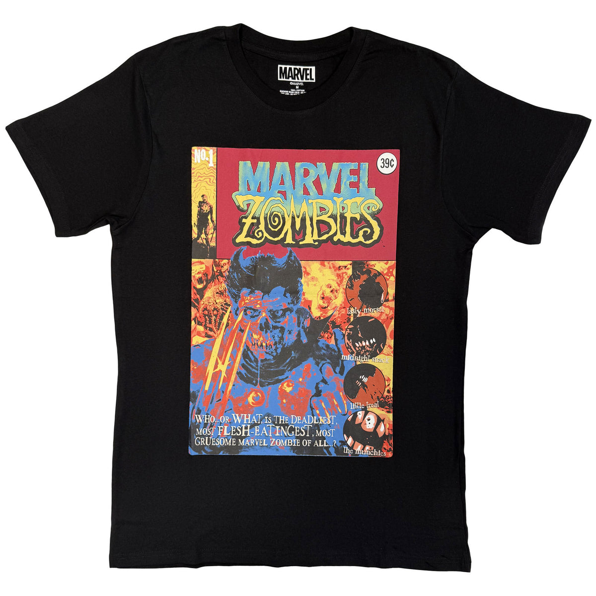 Marvel Comics Unisex T-Shirt: Wolverine Zombie (Black)
