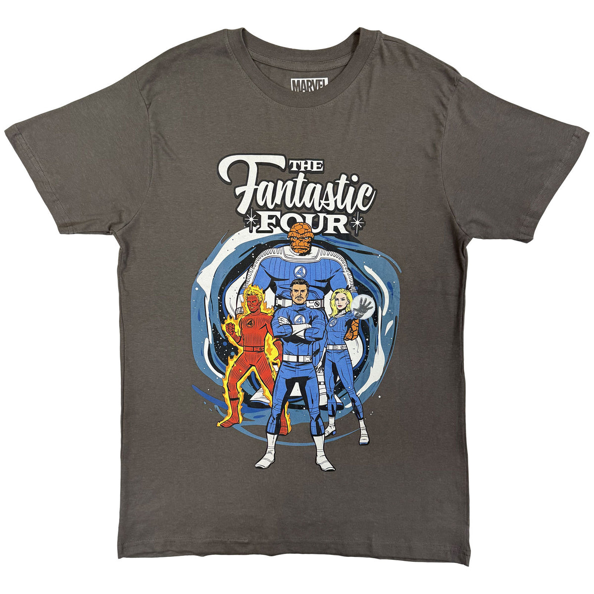 Marvel Comics Unisex T-Shirt: Fantastic Four Portrait (Charcoal Grey)