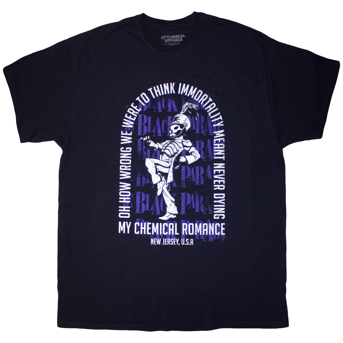 My Chemical Romance Unisex T-Shirt: Immortality Arch (Navy Blue)
