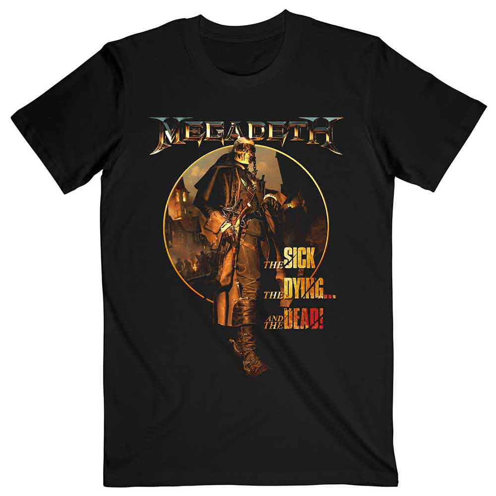 Megadeth Unisex T-Shirt: The Sick, The Dying And the Dead Circle Album Art (Black)
