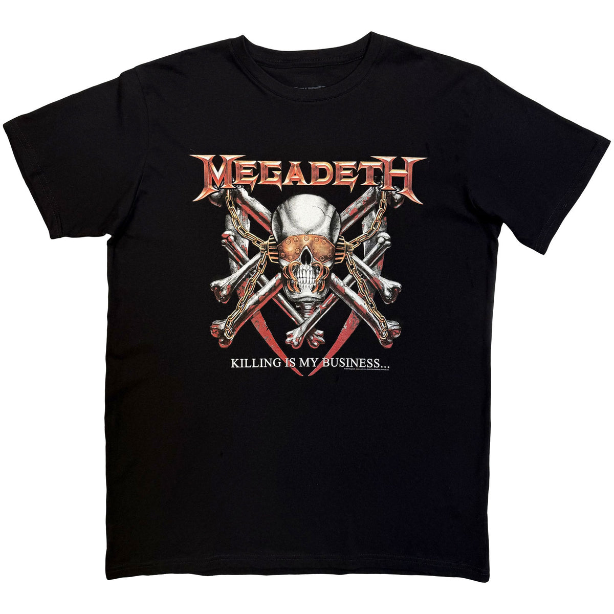 Megadeth Unisex T-Shirt: Killing Biz (Black) (Back Print)
