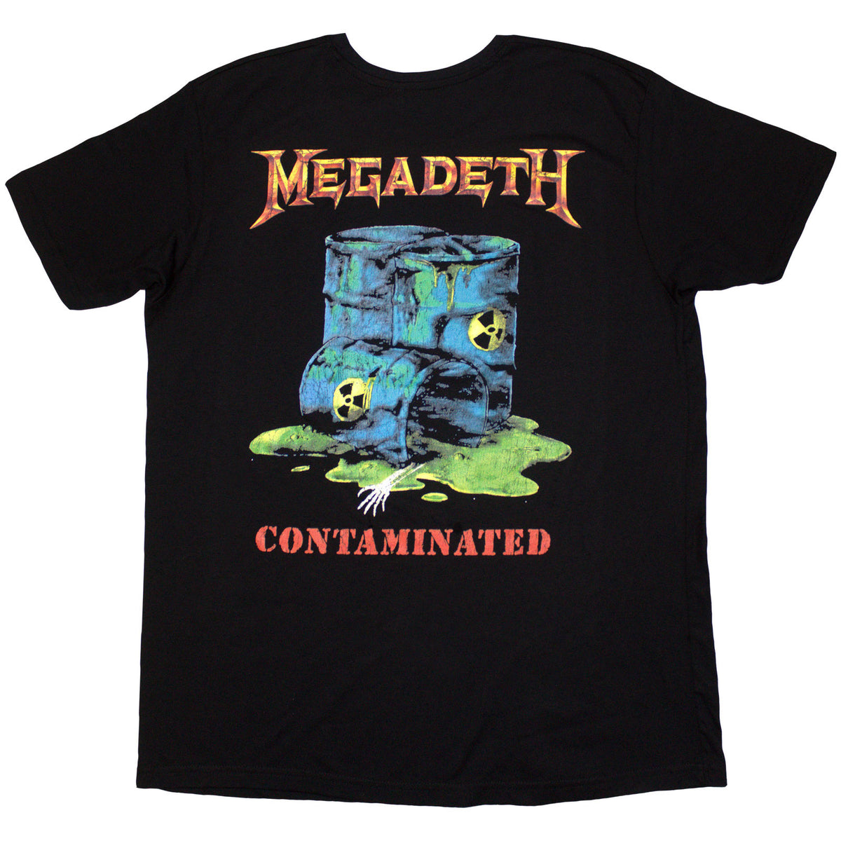 Megadeth Unisex T-Shirt: Contaminated (Black) (Back Print)