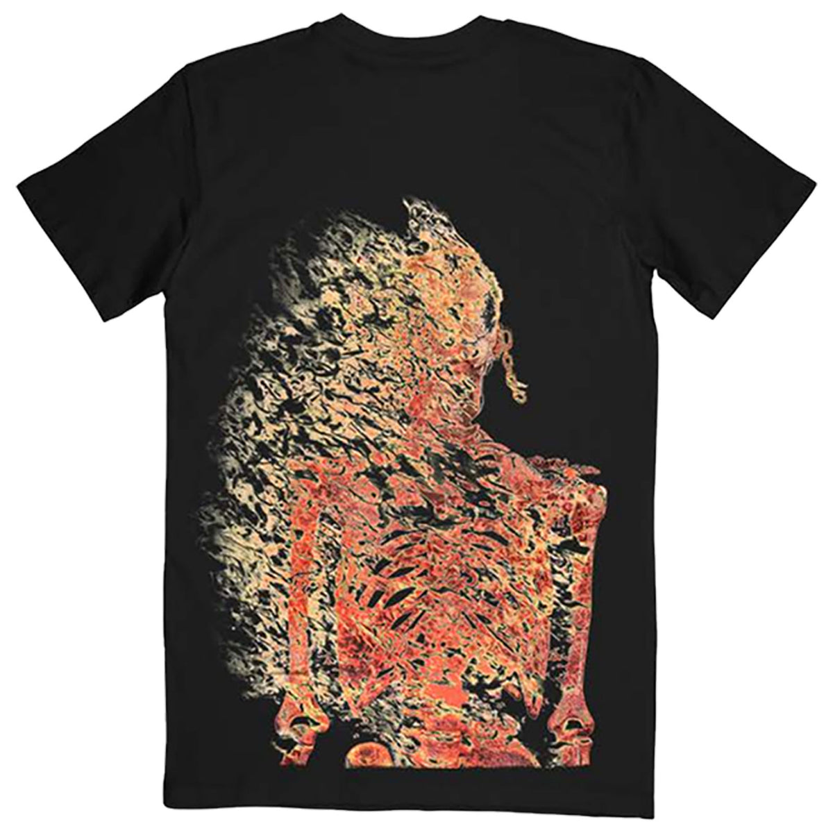 Megadeth Unisex T-Shirt: White Album Vic Flame (Black) (Back Print)
