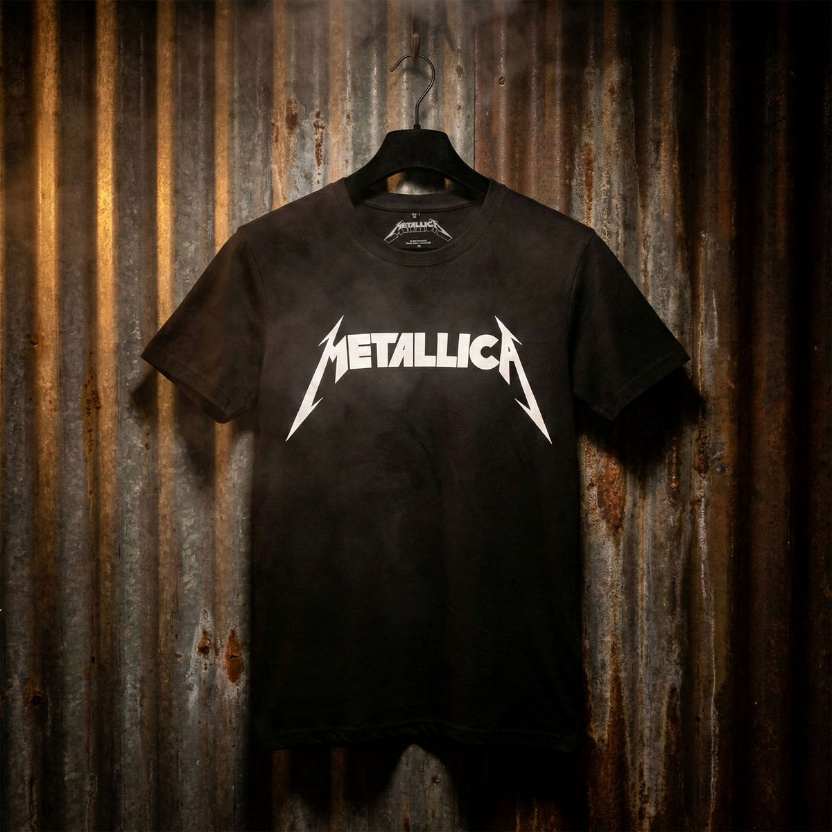 Metallica Unisex Premium Carbon T-Shirt: Logo (Black)