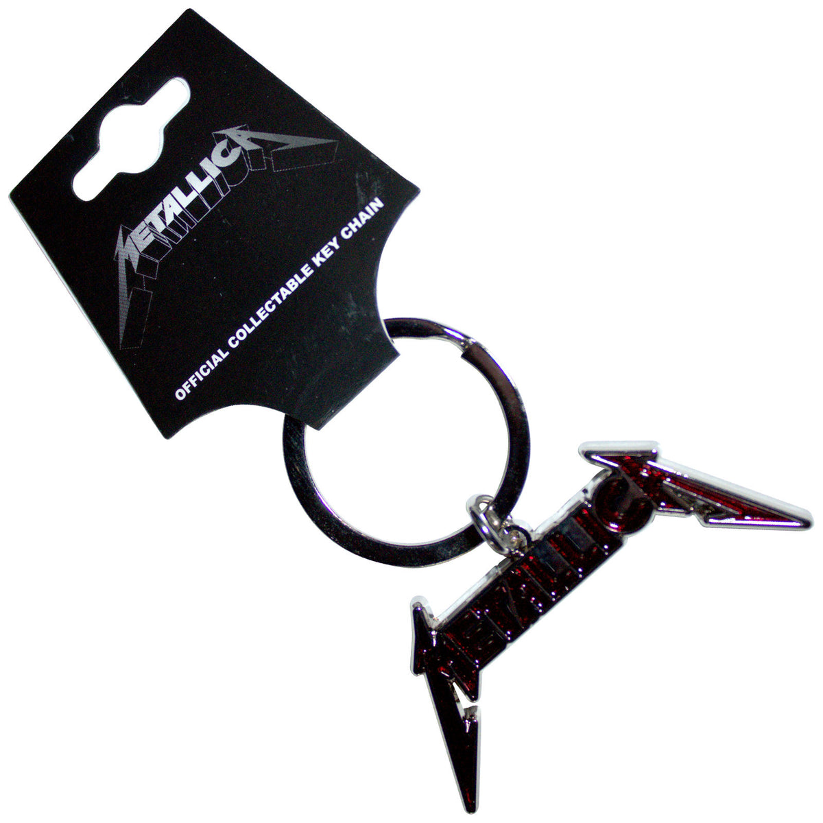 Metallica Keychain: Bright Red Logo