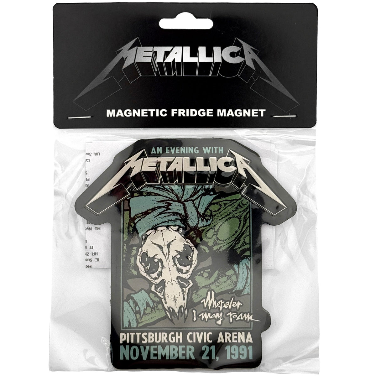 Metallica Fridge Magnet: Roam Tour