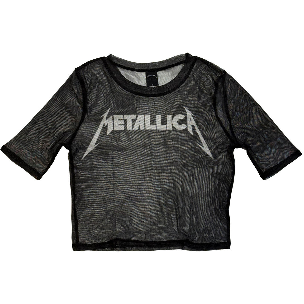 Metallica: Logo Ladies Mesh Crop Top (Black)
