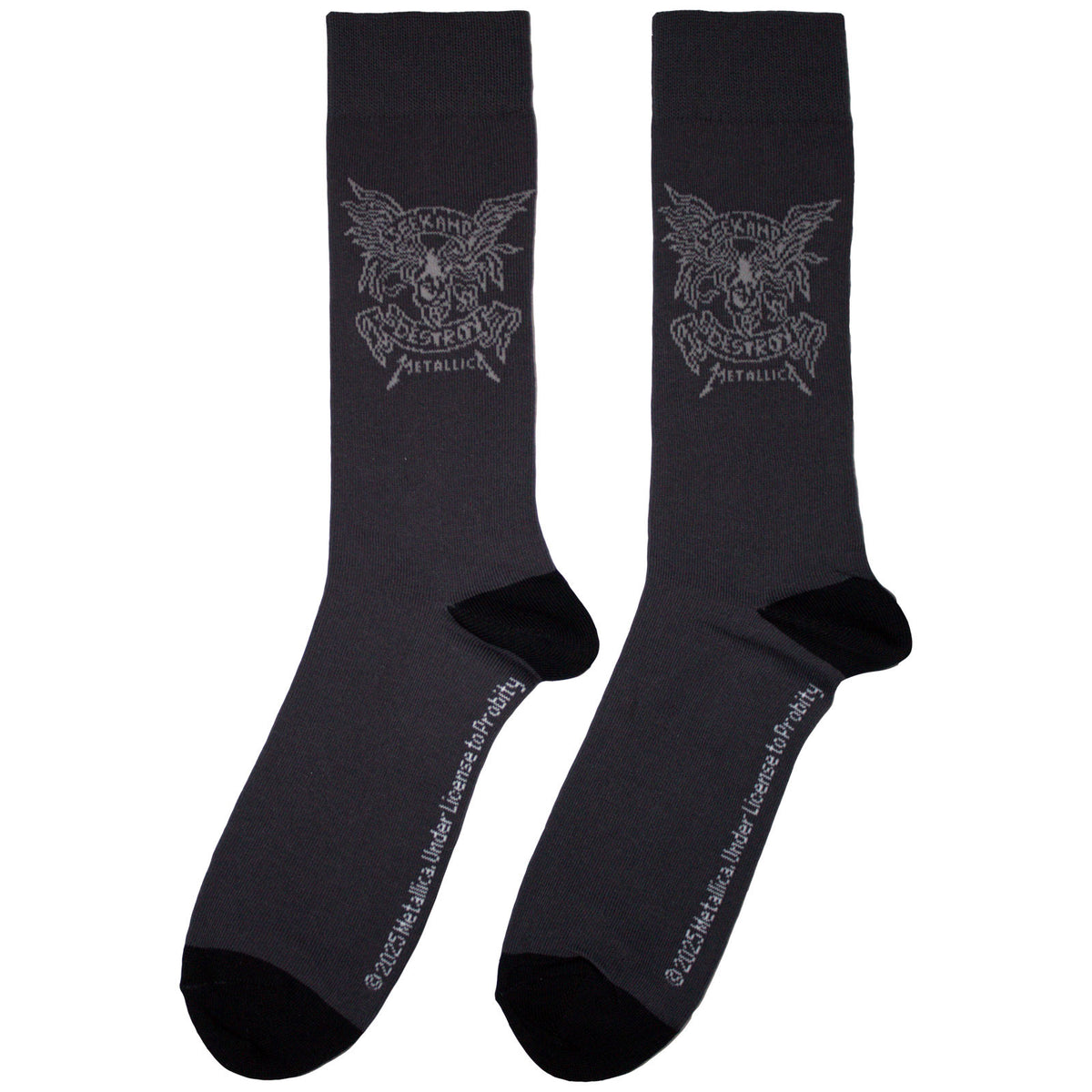 Metallica Unisex Ankle Socks: Seek & Destroy (Charcoal Grey) (UK Size 6 - 11)