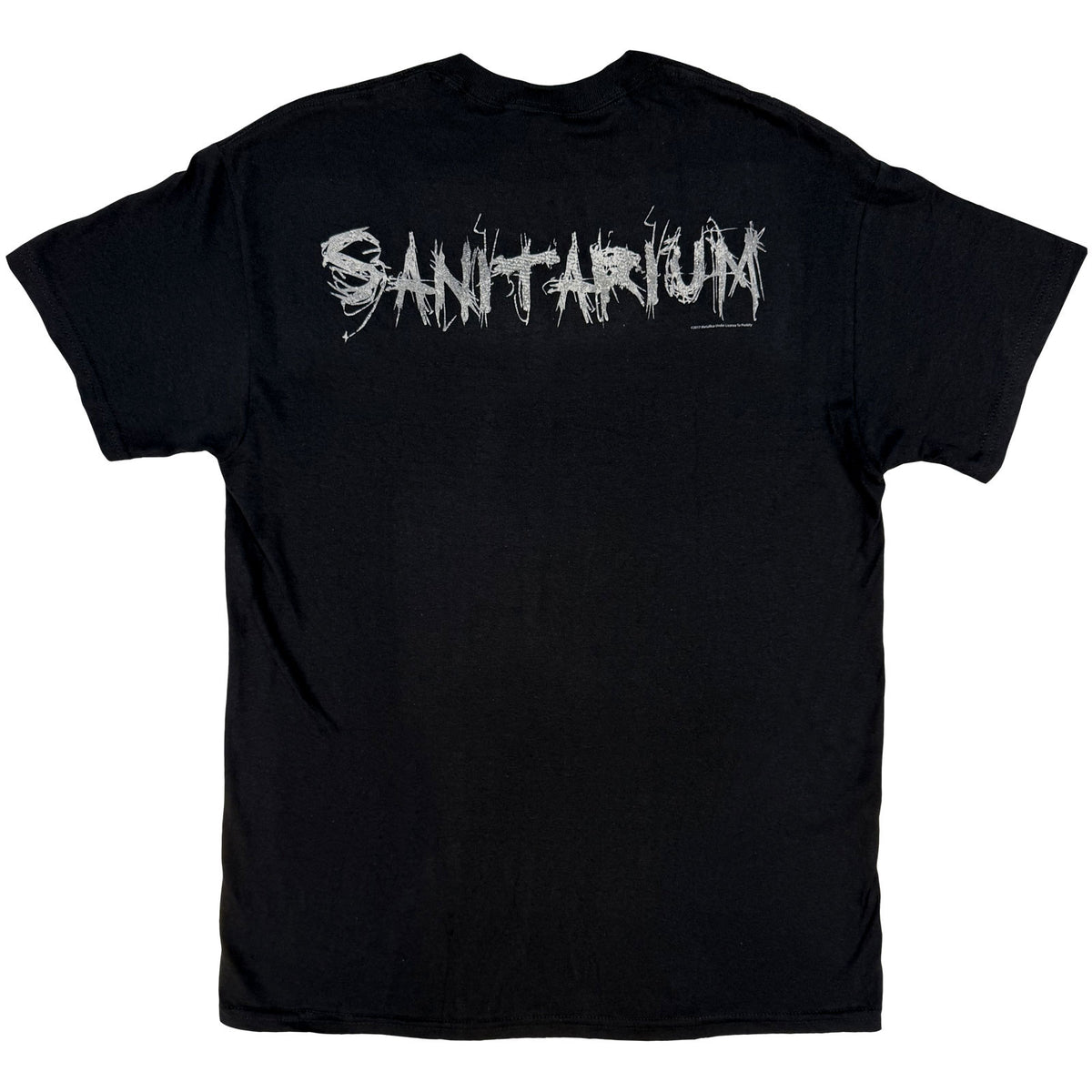 Metallica Unisex T-Shirt: Sanitarium (Black) (Back Print)
