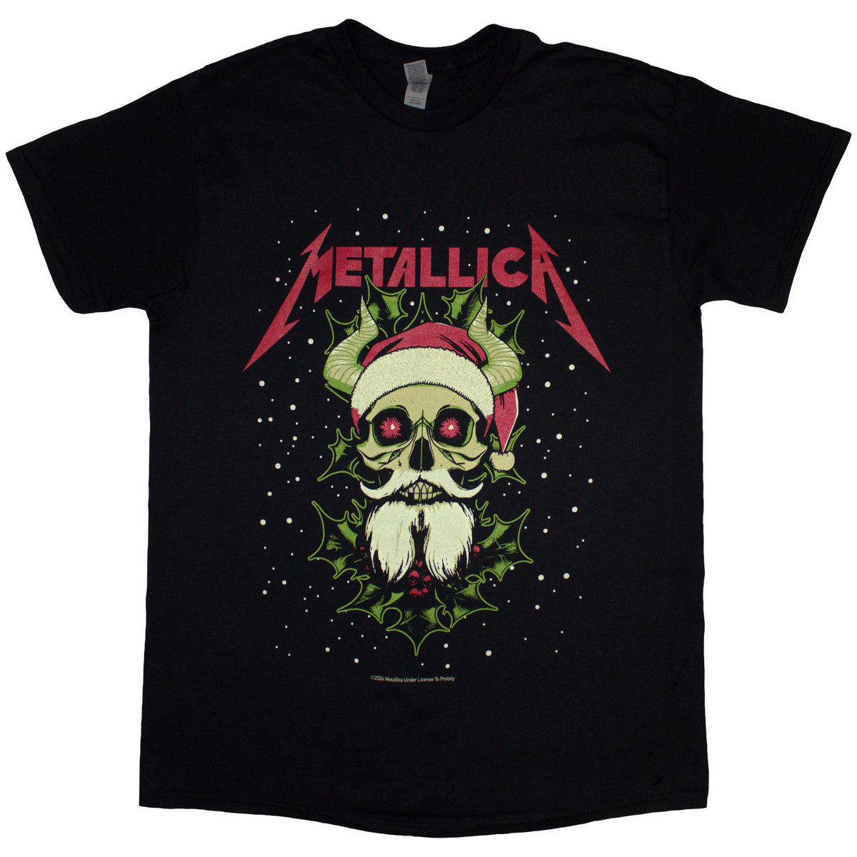 Metallica Unisex T-Shirt: Santa Horns (Black)