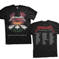 Metallica Unisex T-Shirt: Master of Puppets European Tour '86. (Black) (Back Print)
