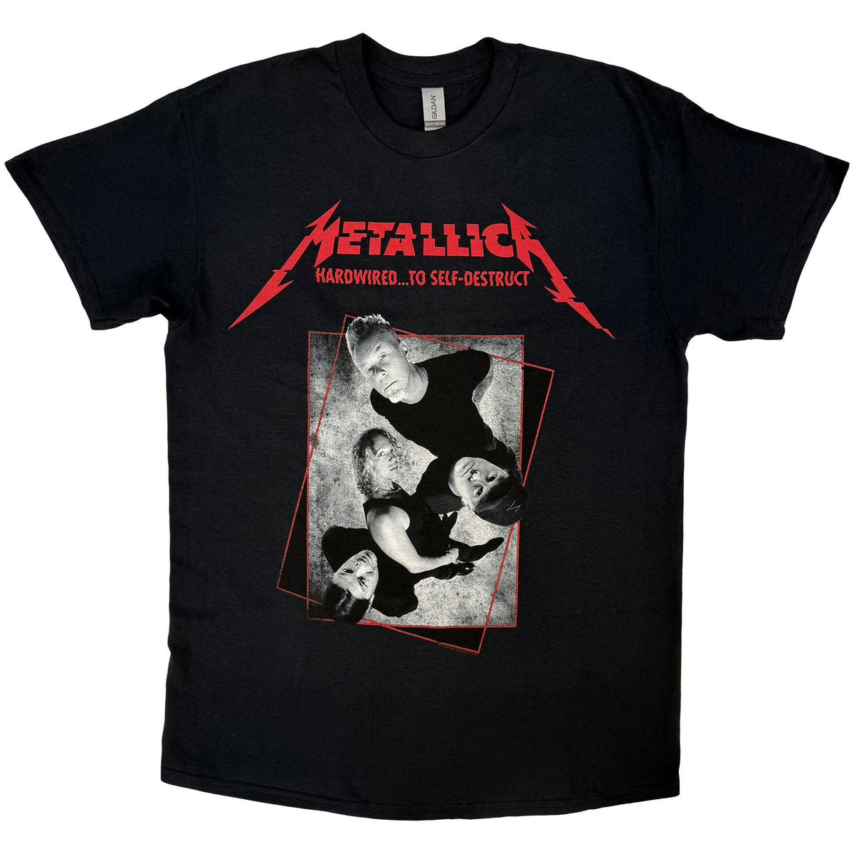 Metallica Unisex T-Shirt: Hardwired Band Concrete (Black)