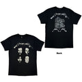 Metallica Unisex T-Shirt: 4 Faces (Black) (Back Print)