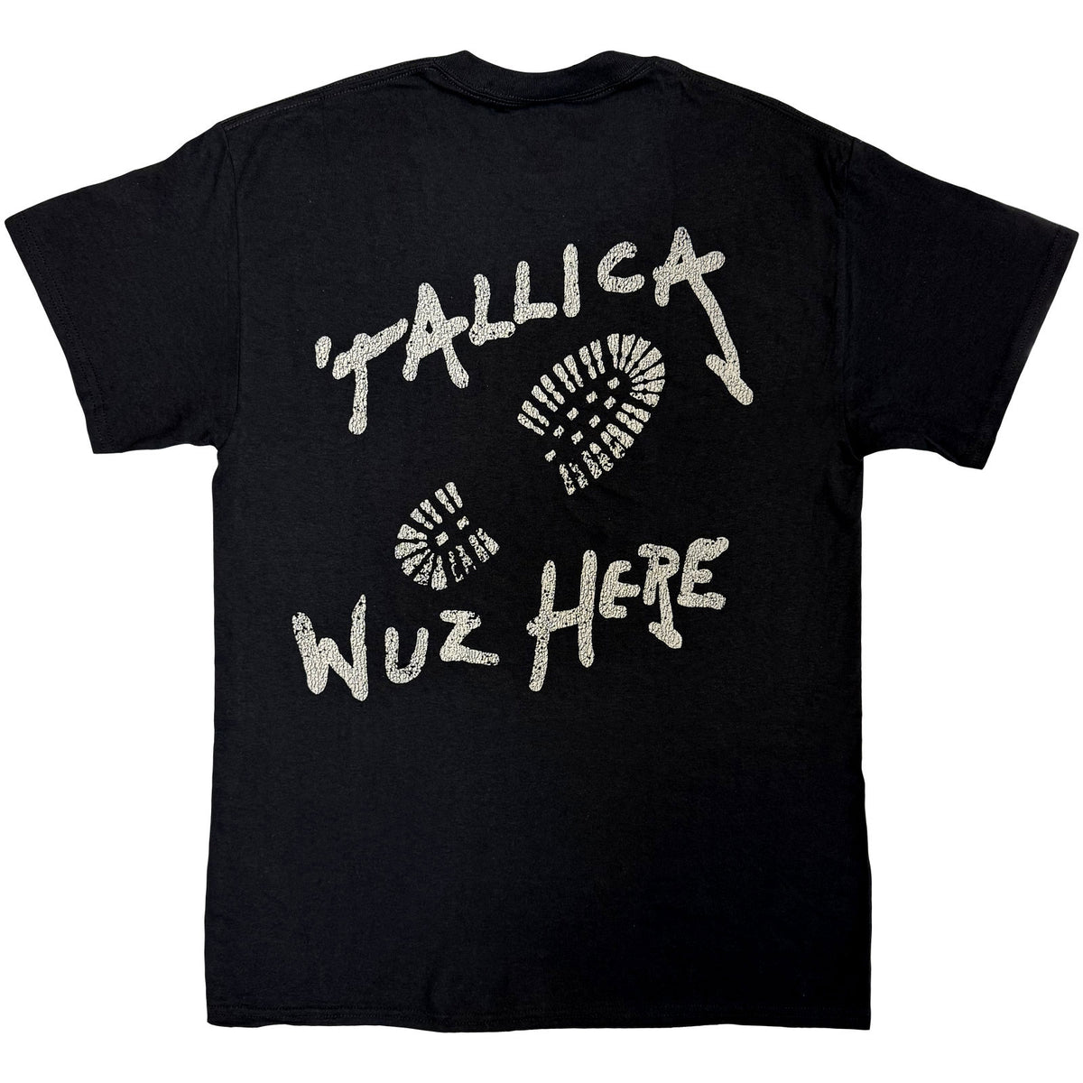 Metallica Unisex T-Shirt: Wuz Here (Black) (Back Print)