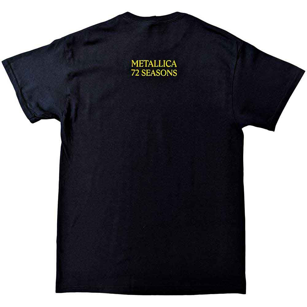 Metallica Unisex T-Shirt: 72 Seasons Burnt Crib (Black) (Back Print)