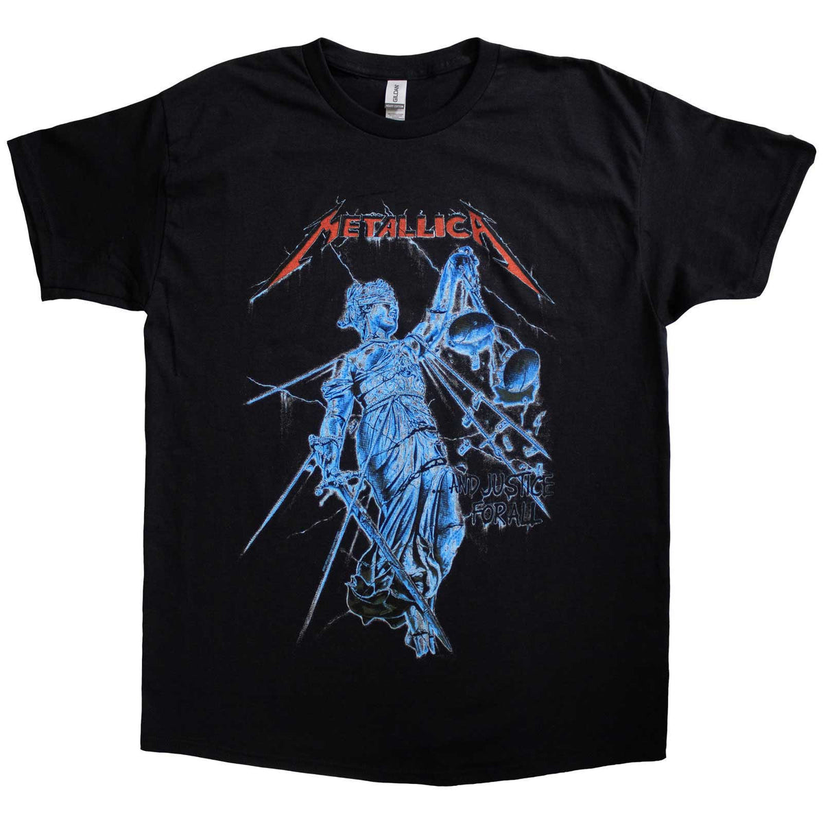 Metallica Unisex T-Shirt: Blue Justice (Black)